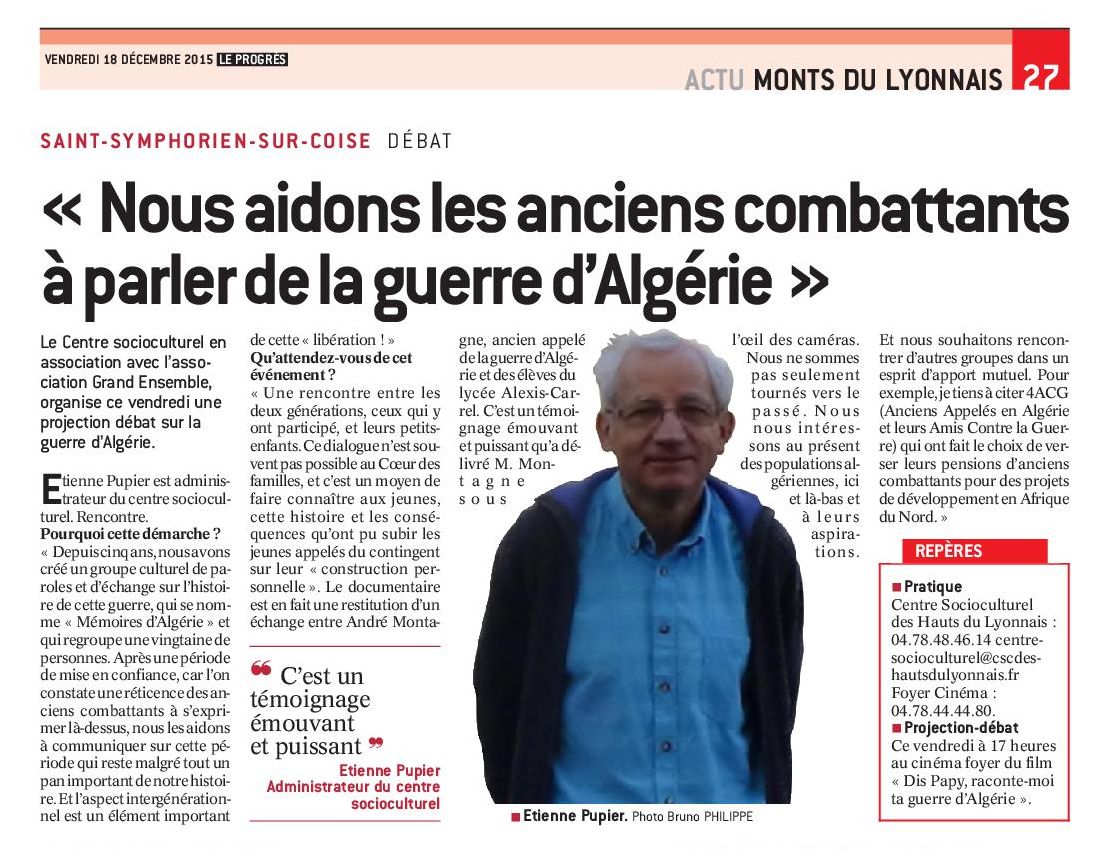 anciens combattants Guerre d'Algérie